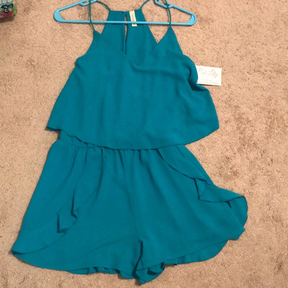 Teal Off On A Voyage Romper